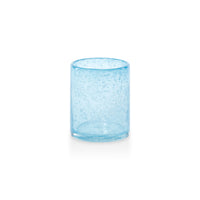 Zodax Antibes Bubble Blue Glass Tumblers, Set of 4