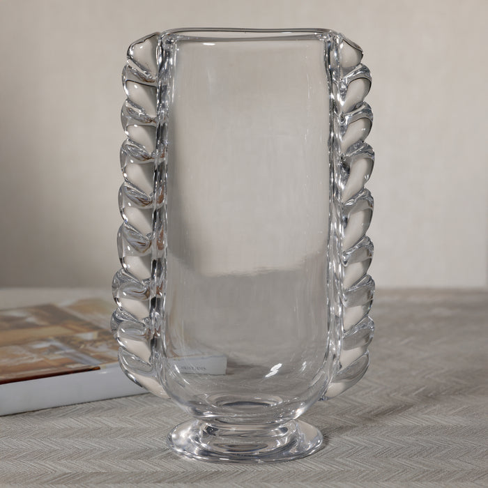 Zodax Vintage Braided Clear Glass Vase