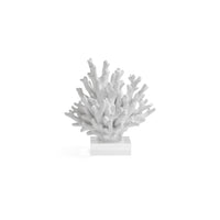 Zodax White Resin Coral Sculpture on Acrylic Base, 8.25" x 4.5" x 8.5"