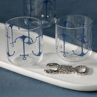 Zodax Anchor Design Rock Glasses, Set of 6