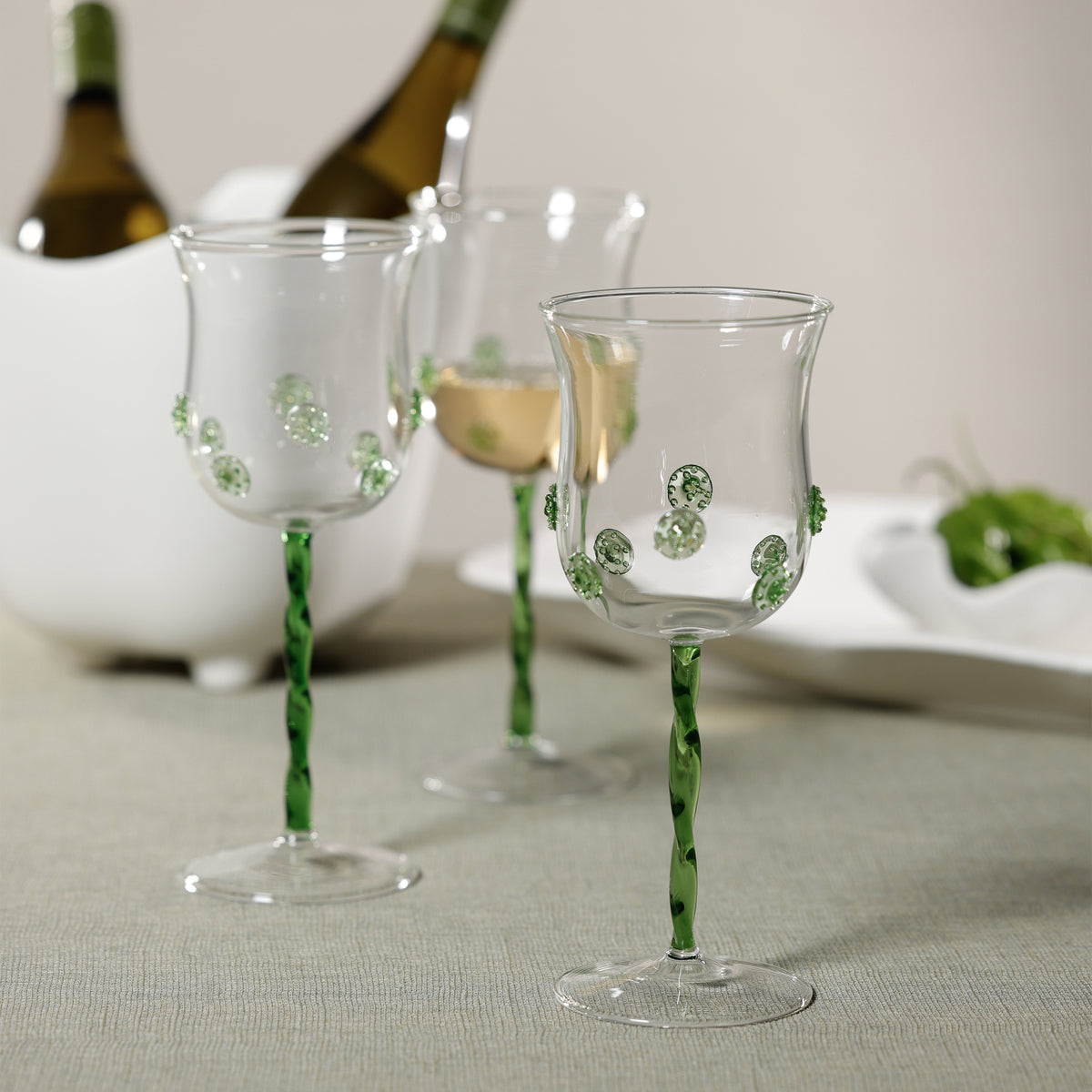 Zodax Loire Garden Wine Glasses, Set of 4