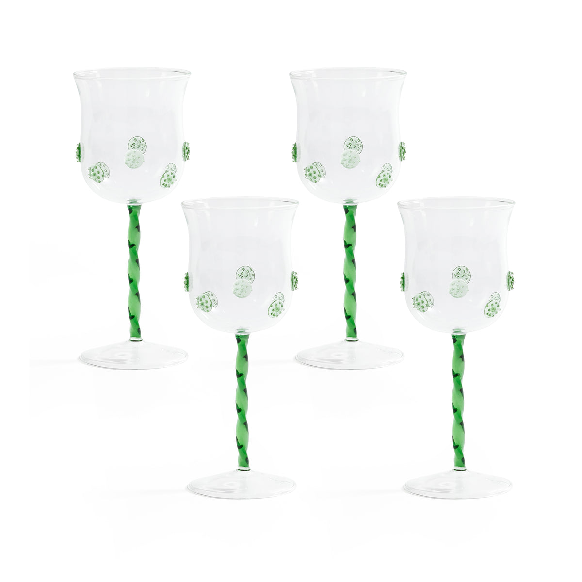 Zodax Loire Garden Wine Glasses, Set of 4