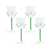 Zodax Loire Garden Wine Glasses, Set of 4