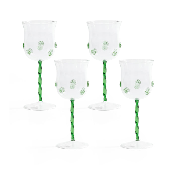 Zodax Loire Garden Wine Glasses, Set of 4