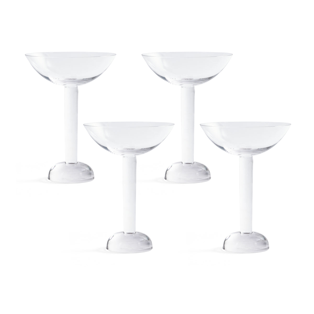 Zodax Madrid Martini / Coupe / Dessert / Condiment Glasses, Set of 4