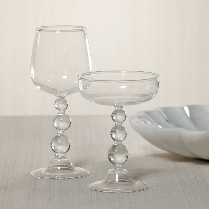 Zodax Bubble Coupe / Martini Glasses, Set of 4