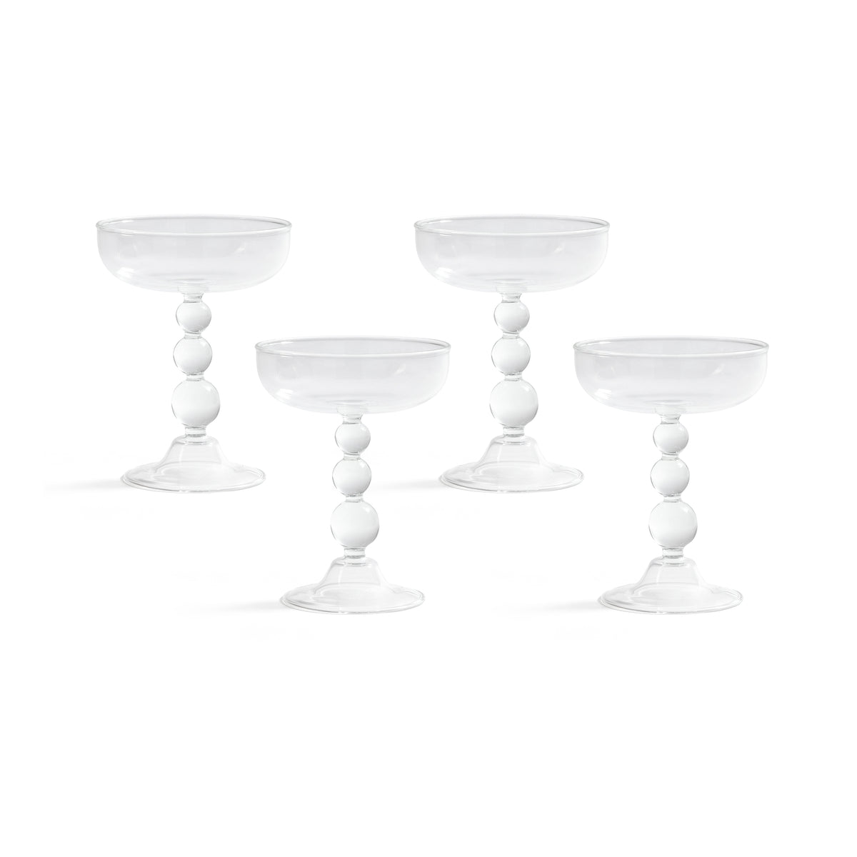 Zodax Bubble Coupe / Martini Glasses, Set of 4
