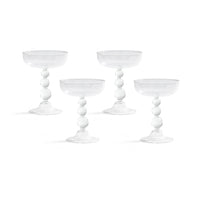 Zodax Bubble Coupe / Martini Glasses, Set of 4