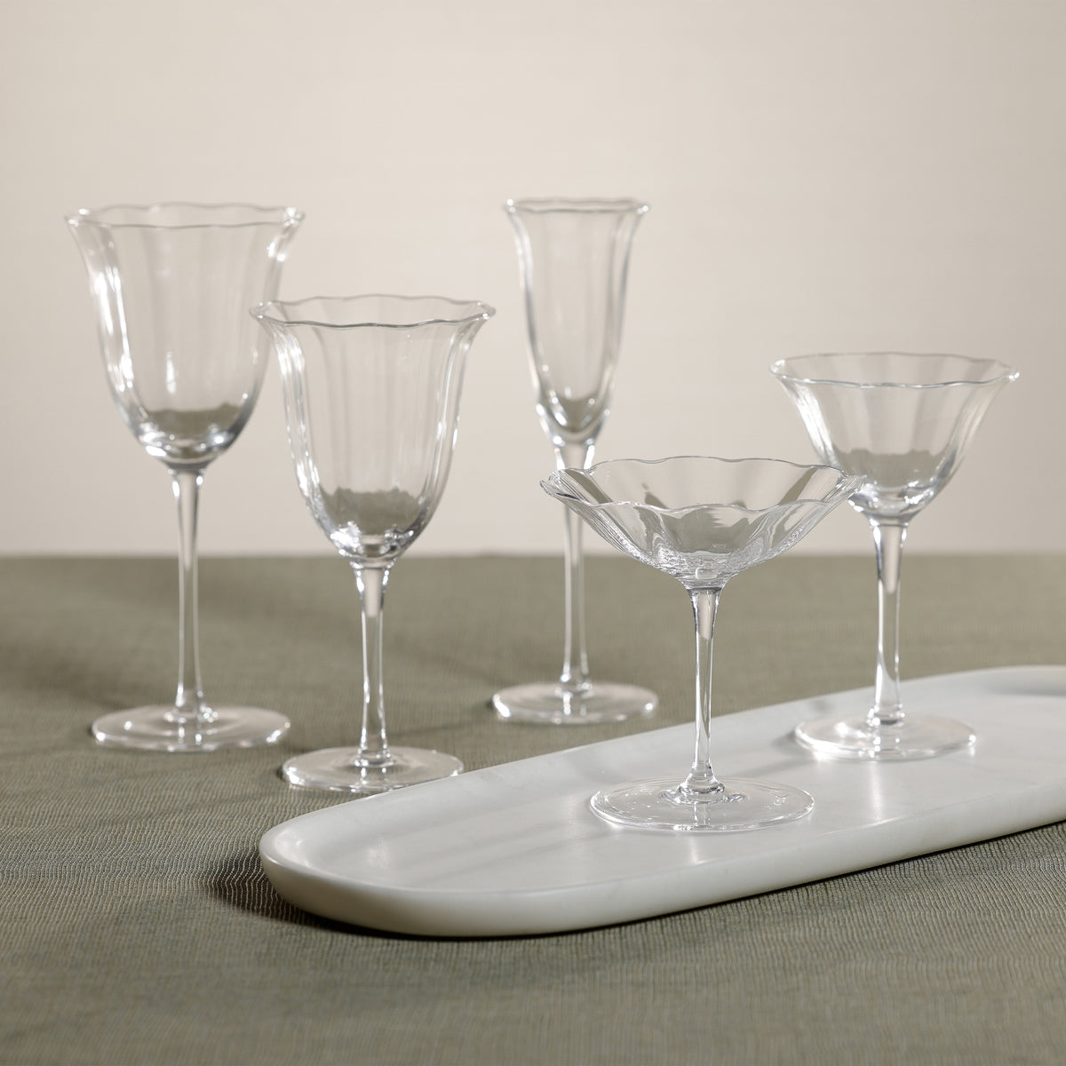 Zodax Ondine White Wine Glasses, Set of 4