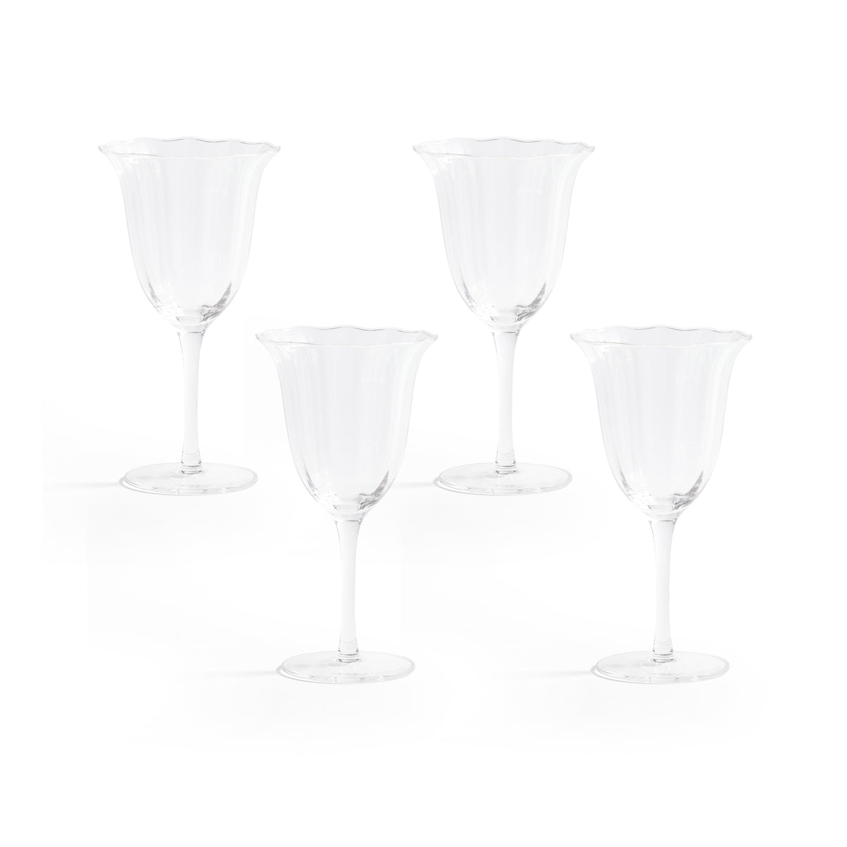 Zodax Ondine White Wine Glasses, Set of 4