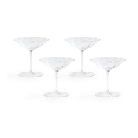 Zodax Ondine Martini / Dessert Glasses, Set of 4