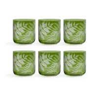 Zodax Fern Leaf Rock Glasses, Set of 6