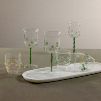 Zodax Festa Vetro Glass Tumblers, Set of 6 - Green, Amber, and Pink Tones