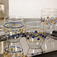 Zodax Festa Vetro Glass Tumblers, Set of 6 - Green, Amber, and Blue Tones