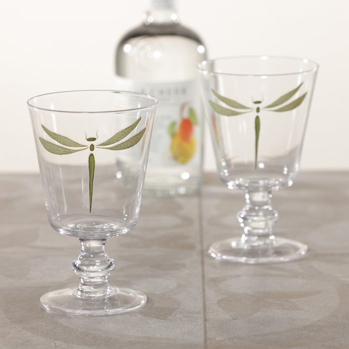 Zodax Whispering Water / Wine Stemware, Set of 6 - Dragonfly