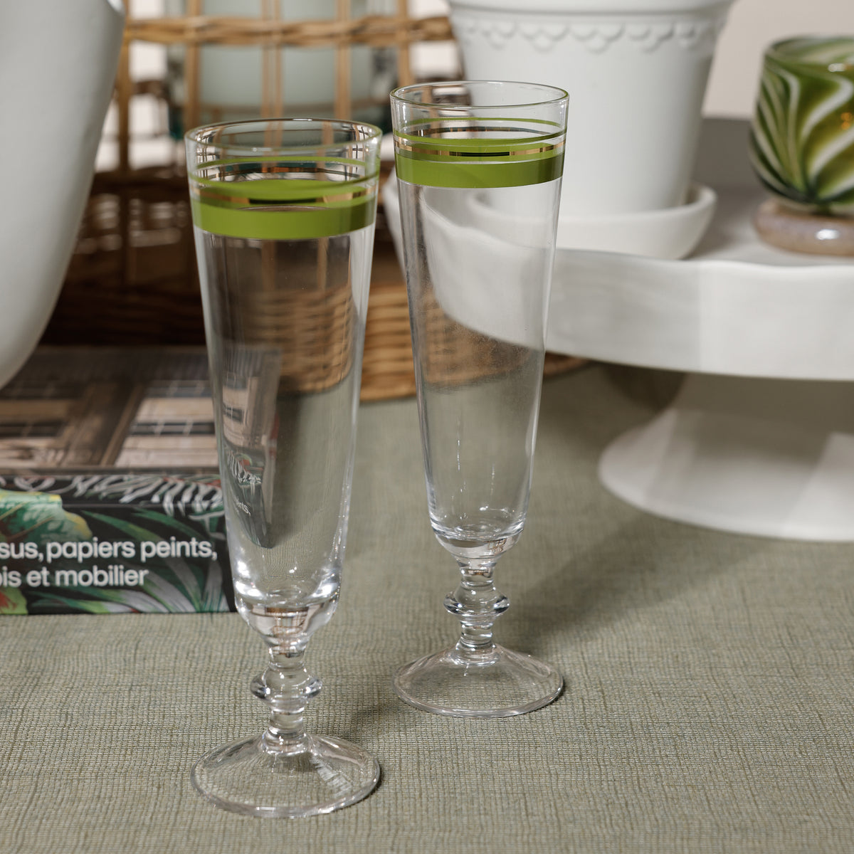 Zodax Alfresco Prosecco & Champagne Flutes, Set of 6