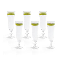 Zodax Alfresco Prosecco & Champagne Flutes, Set of 6
