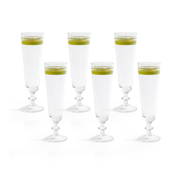 Zodax Alfresco Prosecco & Champagne Flutes, Set of 6