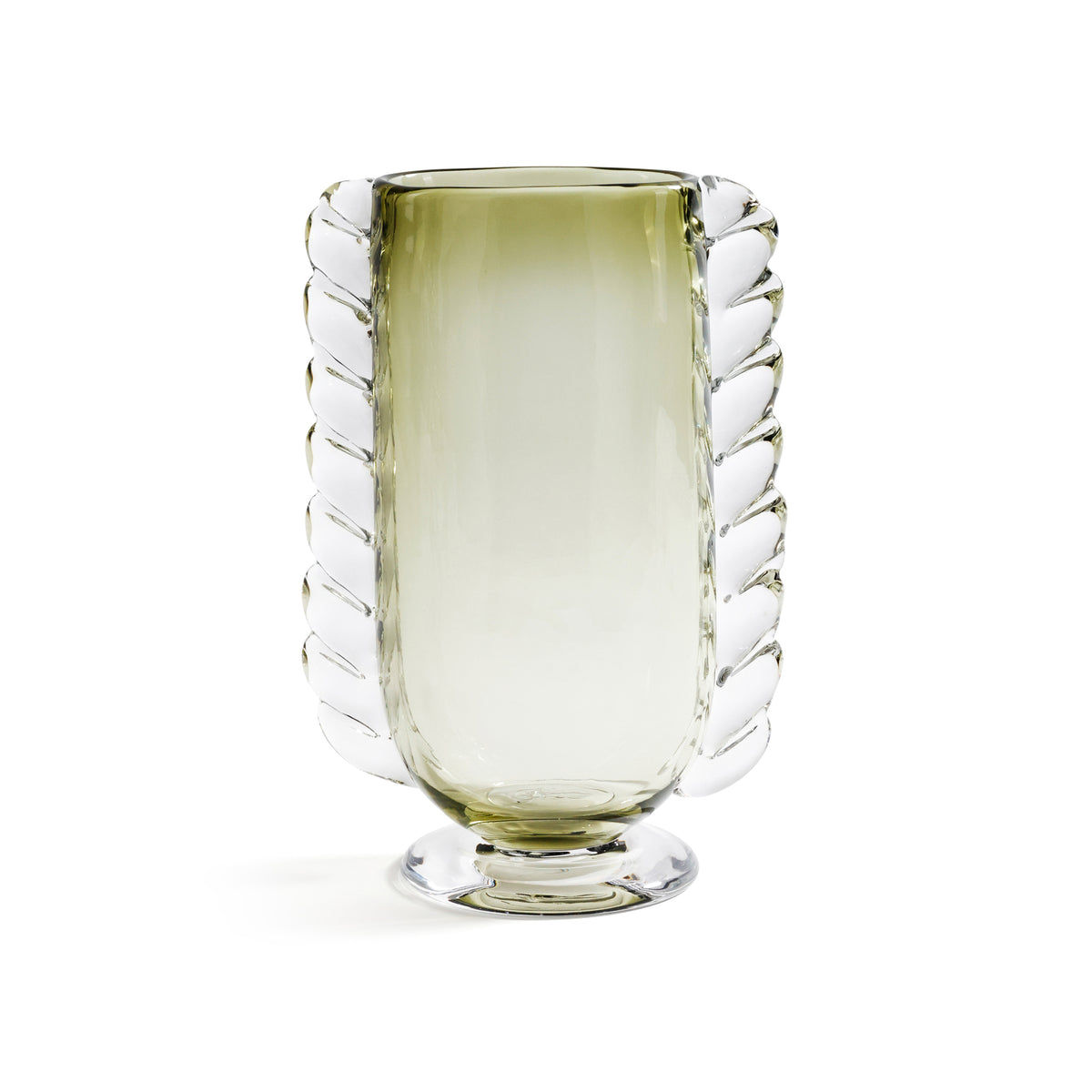 Zodax Vintage Braided Green Glass Vase