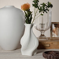 Zodax Swirling Textured Ceramic Vase