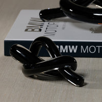 Zodax Obsidian Glass Knot Paperweight, Small