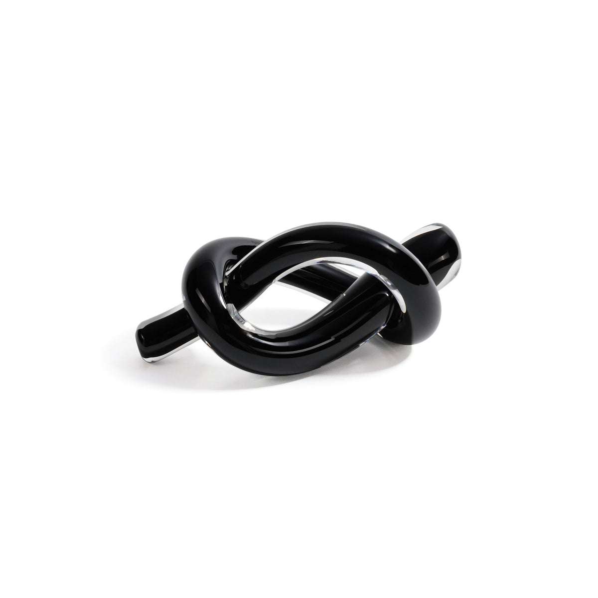 Zodax Obsidian Glass Knot Paperweight, Small