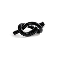 Zodax Obsidian Glass Knot Paperweight, Small