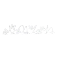 Zodax Botanica Clear Glass Flower Napkin Rings, Set of 4