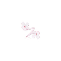 Zodax Botanica Pink Glass Flower Napkin Rings, Set of 4