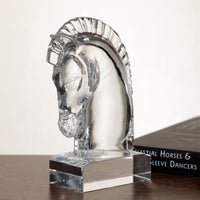 Zodax Heritage Crystal Glass Horse Head Sculpture