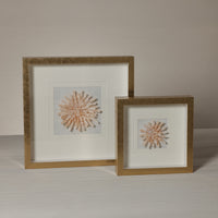 Zodax Golden Framed Selenite Stone Wall Décor, 12" x 12"