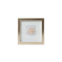 Zodax Golden Framed Selenite Stone Wall Décor, 12" x 12"
