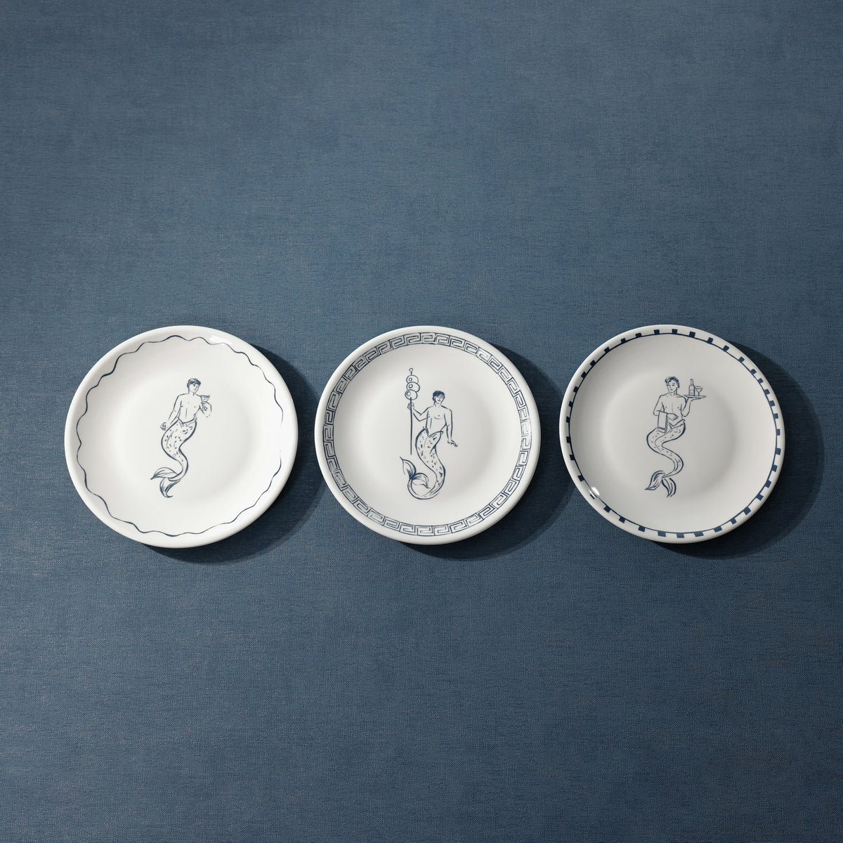 Zodax The Salty Bar Appetizer Plates, Set of 6 - Merman