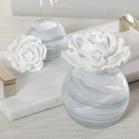 Zodax Petals Porcelain Scented Oil Diffuser - Moroccan Peony, 1.69 oz