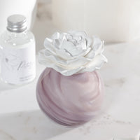 Zodax Petals Porcelain Scented Oil Diffuser - Fig Vetiver, 1.69 oz