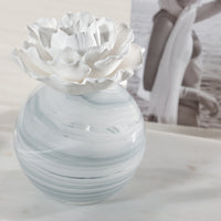 Zodax Petals Porcelain Scented Oil Diffuser - Moroccan Peony, 3.88 oz