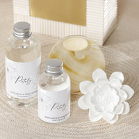 Zodax Petals Porcelain Oil Diffuser Refills, Set of 2 - Bergamot & Pink Pepper, 3.88 oz