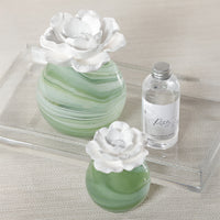 Zodax Petals Porcelain Scented Oil Diffuser - Capri Citrus Flower, 3.88 oz