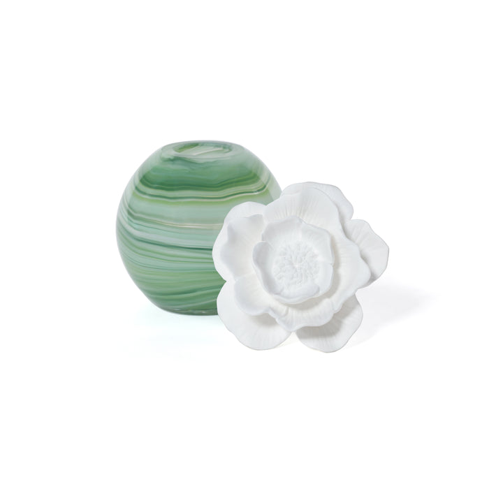 Zodax Petals Porcelain Scented Oil Diffuser - Capri Citrus Flower, 3.88 oz