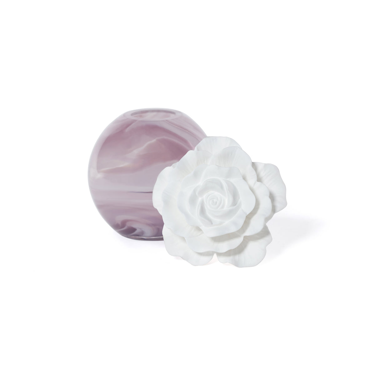 Zodax Petals Porcelain Scented Oil Diffuser - Fig Vetiver, 3.88 oz