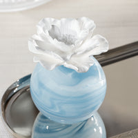 Zodax Petals Porcelain Scented Oil Diffuser - Water Lotus, 3.88 oz