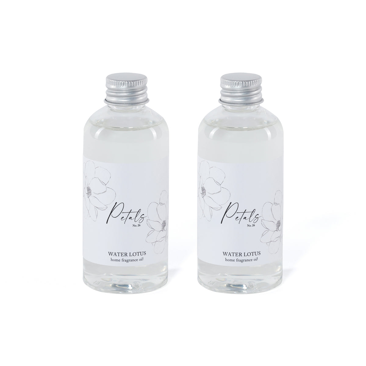 Zodax Petals Porcelain Oil Diffuser Refills, Set of 2 - Water Lotus, 3.88 oz