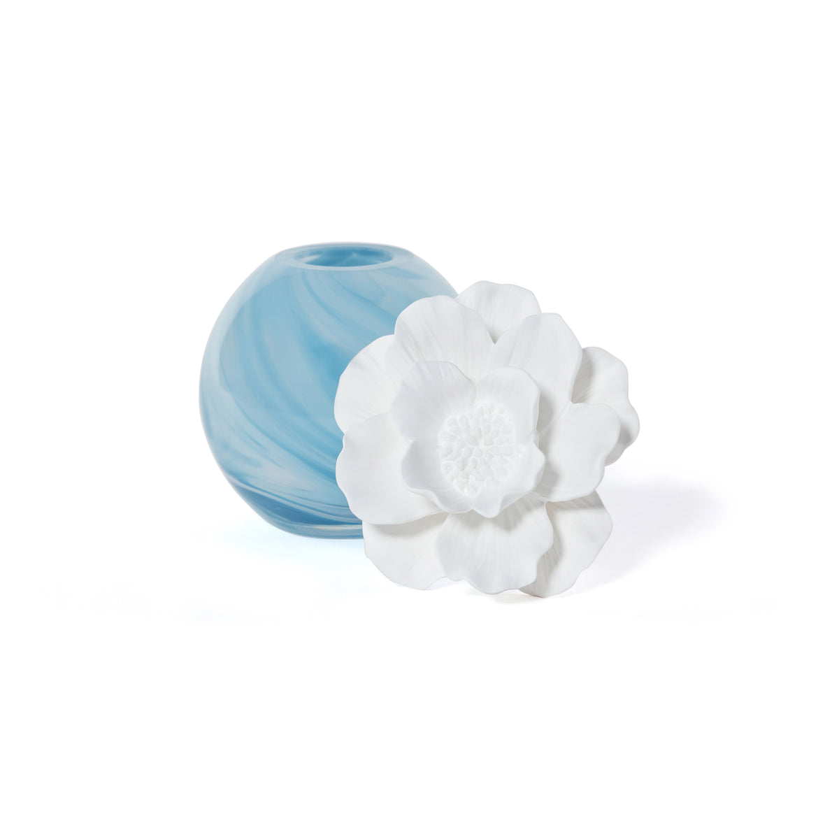 Zodax Petals Porcelain Scented Oil Diffuser - Water Lotus, 3.88 oz