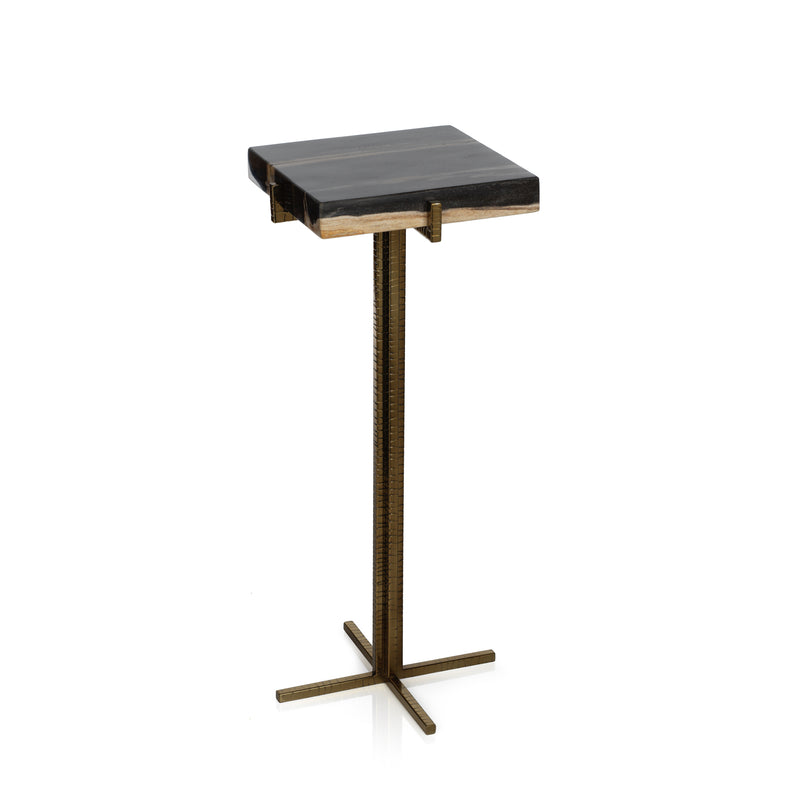 Zodax Florenza Petrified Wood Cocktail Table, Square