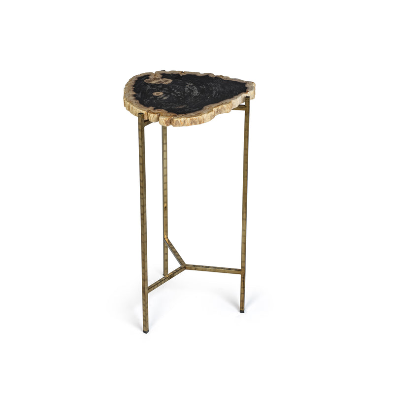 Zodax Brasilia Petrified Wood Side Table, Small