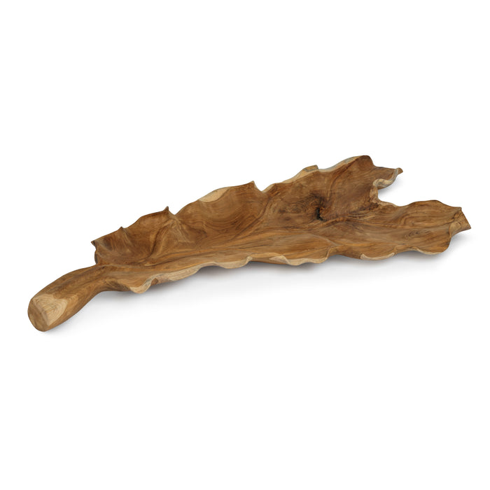 Zodax Banda Reclaimed Teak Root Leaf Tray