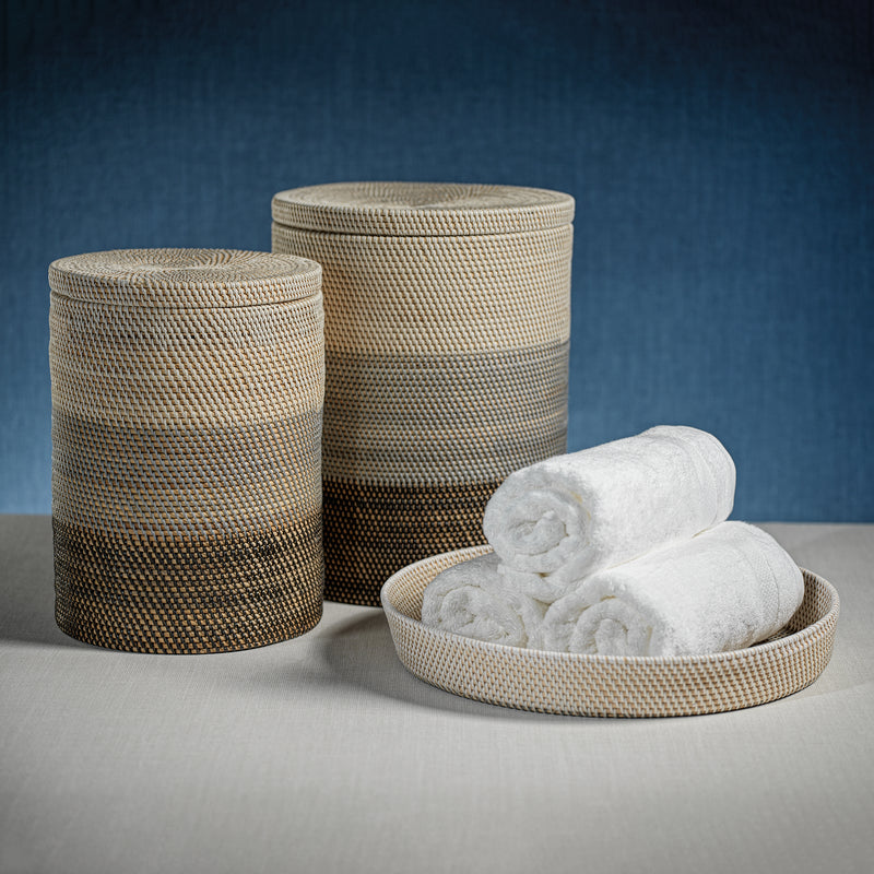 Zodax Bari 19.75" Diameter Round Rattan Serving Tray