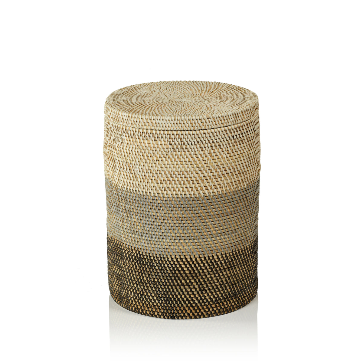 Zodax Bari Lidded Rattan Nested Baskets, Set of 3