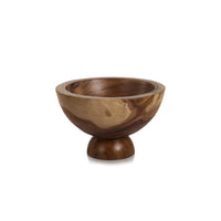 Zodax Amadea Wooden Footed Bowl, Large