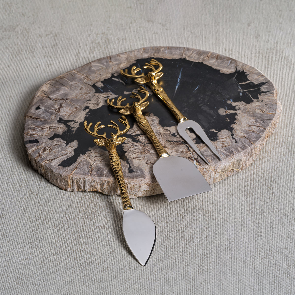 Zodax Brasilia Petrified Wood Cheese Board